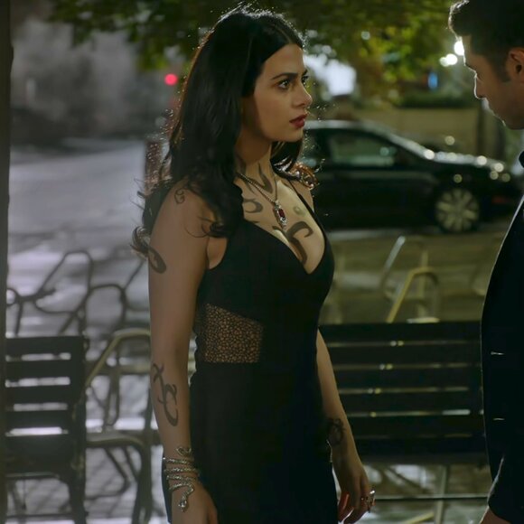 Nicholas Black Crepe Insert Dress ASO Isabelle Lightwood - Picture 13 of 15